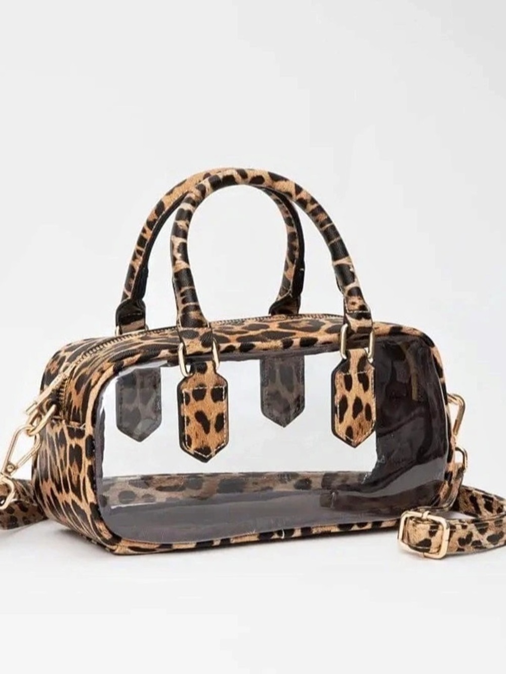 Leopard Clear Stadium Crossbody Bag – New